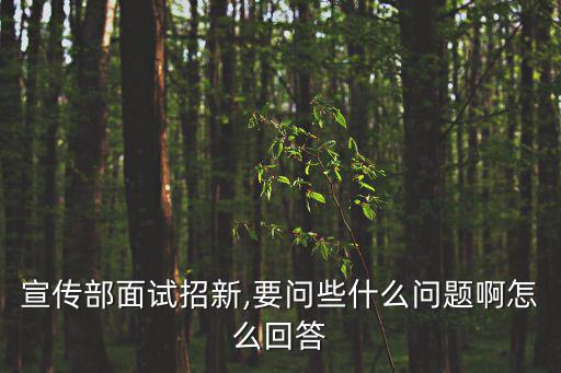 宣傳部面試招新,要問些什么問題啊怎么回答