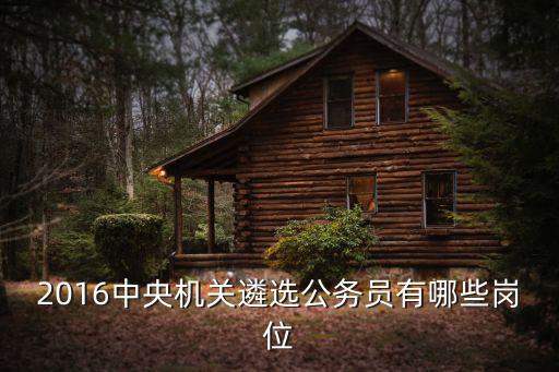2016中央機(jī)關(guān)遴選公務(wù)員有哪些崗位
