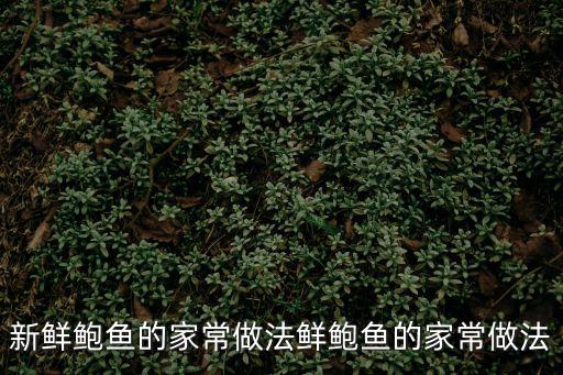 新鮮鮑魚的家常做法鮮鮑魚的家常做法