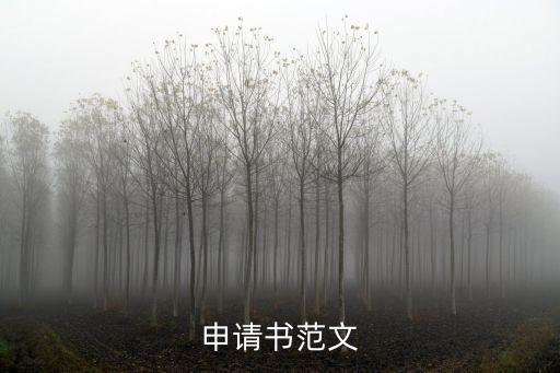 申請書范文