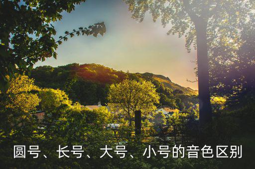 圓號、長號、大號、小號的音色區(qū)別