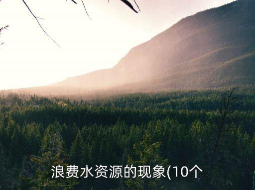 浪費水資源的現象(10個