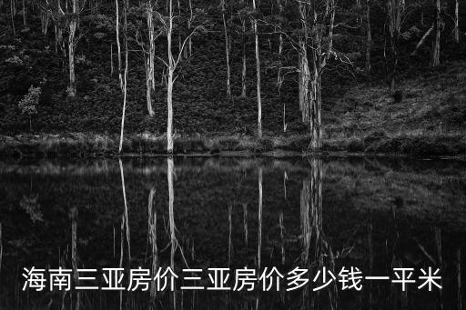 海南三亞房價三亞房價多少錢一平米