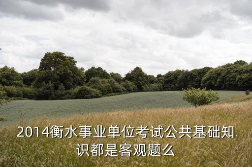 2014衡水事業單位考試公共基礎知識都是客觀題么