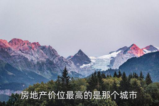 房地產價位最高的是那個城市