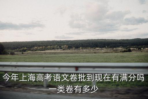 今年上海高考語文卷批到現在有滿分嗎一類卷有多少