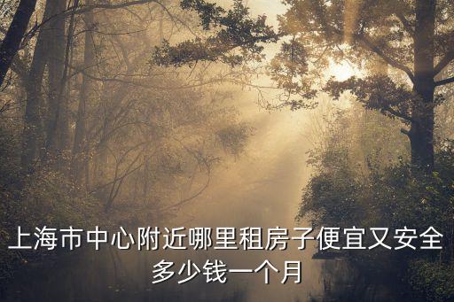 上海市中心附近哪里租房子便宜又安全多少錢一個月
