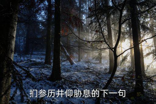 捫參歷井仰脅息的下一句