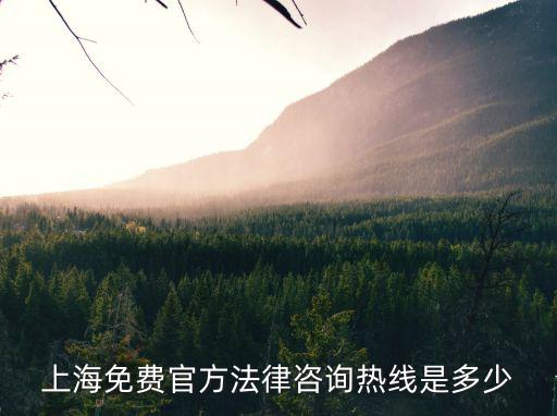 上海法律咨詢免費(fèi)服務(wù)熱線，上海法律援助熱線號(hào)碼是多少