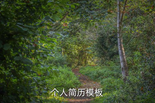 個人簡歷模板免費，個人簡歷模板