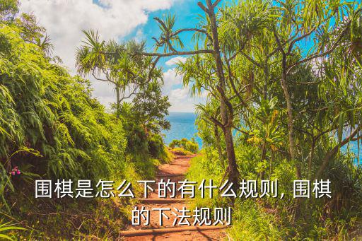  圍棋是怎么下的有什么規(guī)則, 圍棋的下法規(guī)則