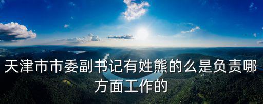 天津市市委副書記有姓熊的么是負(fù)責(zé)哪方面工作的