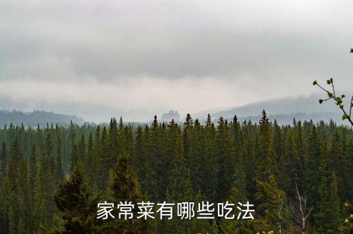 家常菜有哪些吃法