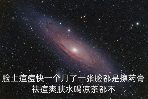 臉上痘痘快一個月了一張臉都是擦藥膏祛痘爽膚水喝涼茶都不