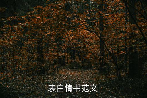 表白情書范文