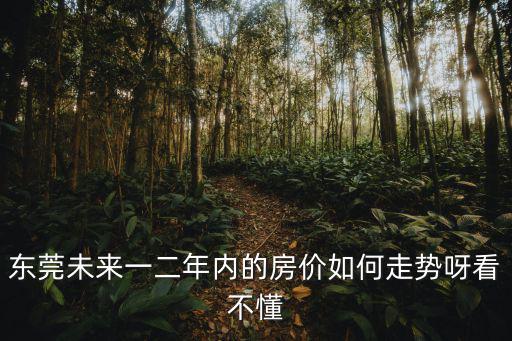 東莞未來一二年內(nèi)的房價如何走勢呀看不懂