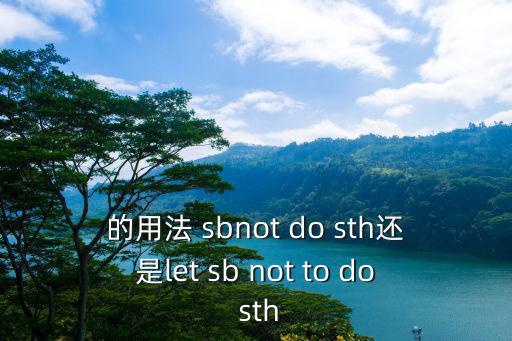 的用法 sbnot do sth還是let sb not to do sth