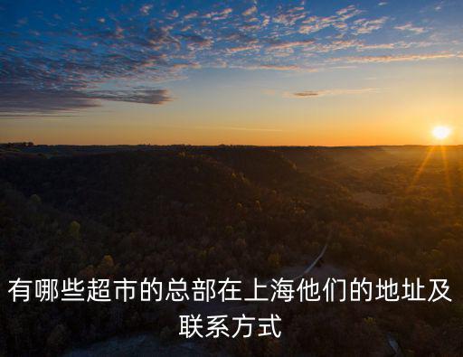 有哪些超市的總部在上海他們的地址及聯系方式