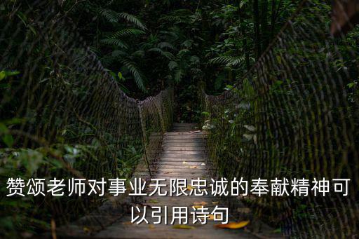 教師奉獻精神，贊美老師無私奉獻的精神的詩句有哪些