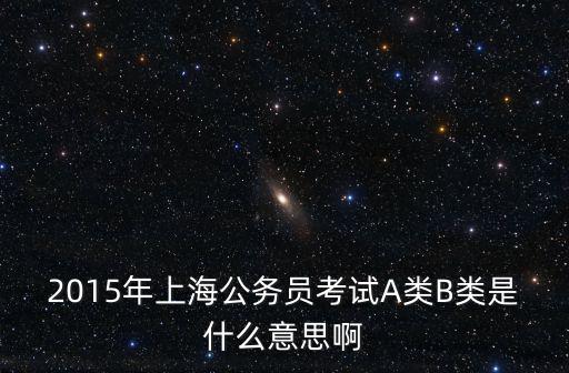 2015年上海公務員考試A類B類是什么意思啊