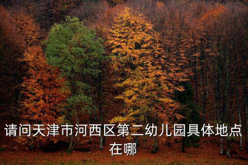 請問天津市河西區第二幼兒園具體地點在哪