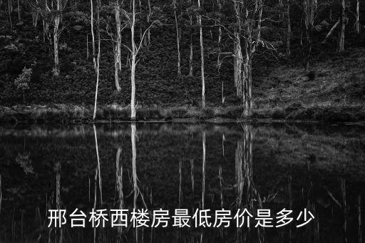 邢臺橋西樓房最低房價是多少