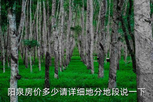 陽泉房價多少請詳細地分地段說一下
