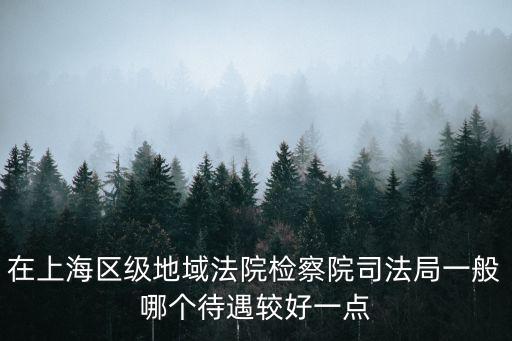 在上海區(qū)級(jí)地域法院檢察院司法局一般哪個(gè)待遇較好一點(diǎn)