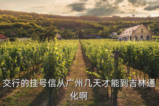 交行的掛號信從廣州幾天才能到吉林通化啊
