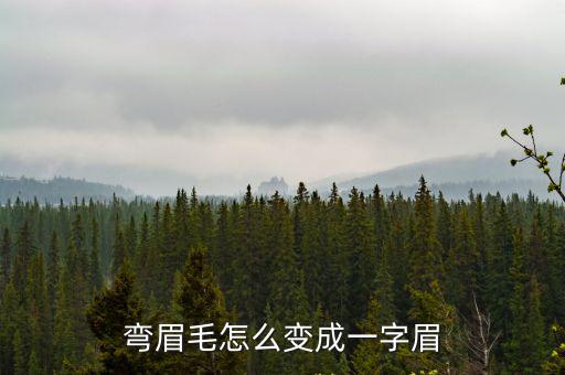 彎眉毛怎么變成一字眉