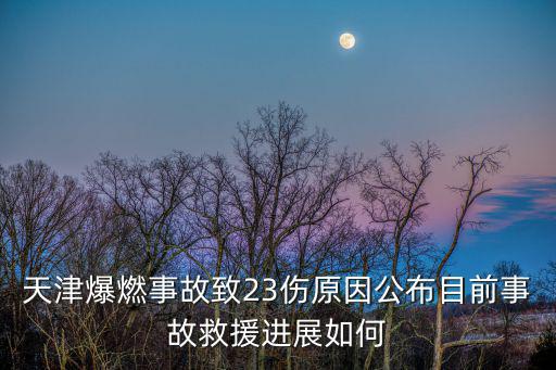 天津爆燃事故致23傷原因公布目前事故救援進(jìn)展如何