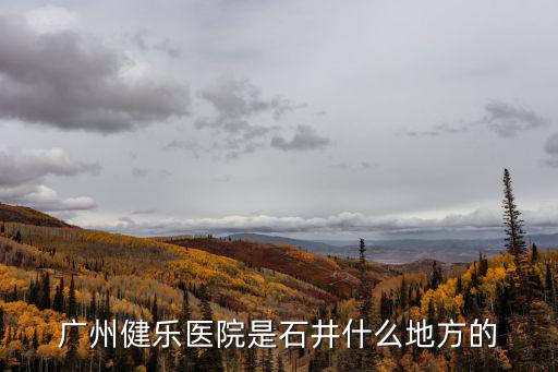 廣州健樂醫院是石井什么地方的