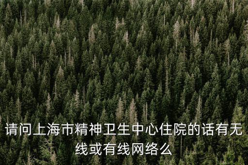 請問上海市精神衛(wèi)生中心住院的話有無線或有線網(wǎng)絡么