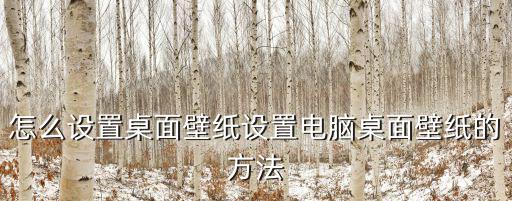 怎么設置桌面壁紙設置電腦桌面壁紙的方法