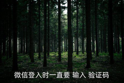 微信登入時一直要 輸入 驗證碼