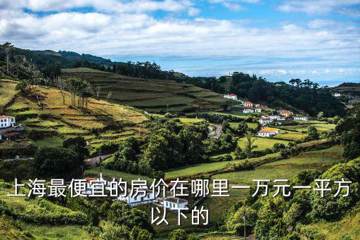 上海最便宜的房價在哪里一萬元一平方以下的