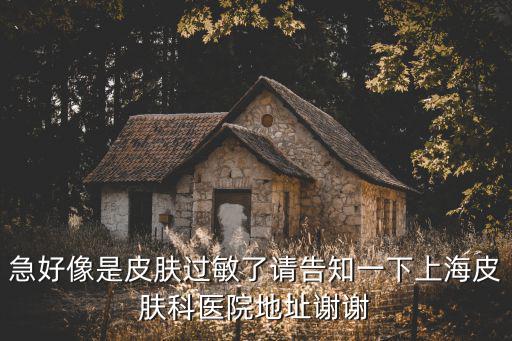 急好像是皮膚過敏了請(qǐng)告知一下上海皮膚科醫(yī)院地址謝謝