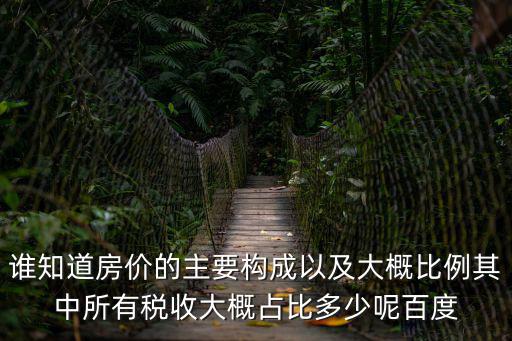 誰知道房價的主要構成以及大概比例其中所有稅收大概占比多少呢百度