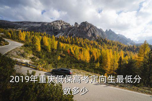 2019年重慶低保高考定向生最低分數多少
