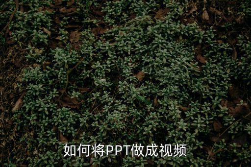如何將PPT做成視頻