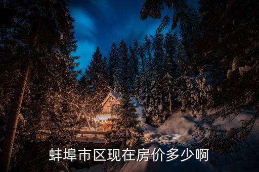 蚌埠市區(qū)現(xiàn)在房?jī)r(jià)多少啊