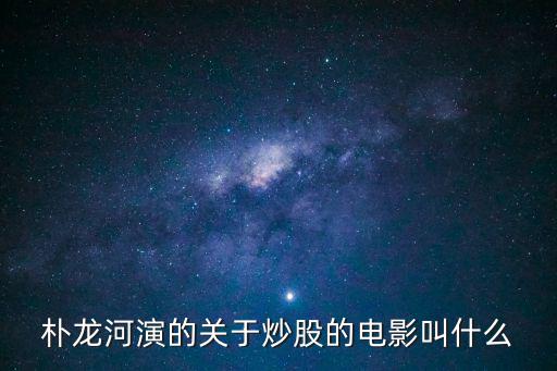樸龍河演的關于炒股的電影叫什么