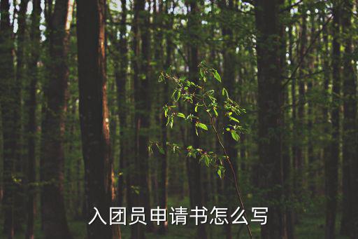 入團員申請書怎么寫