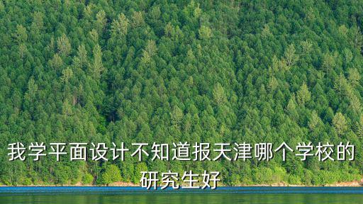 我學平面設計不知道報天津哪個學校的研究生好