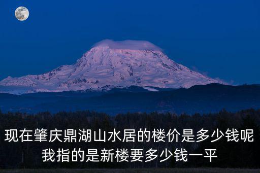 現在肇慶鼎湖山水居的樓價是多少錢呢我指的是新樓要多少錢一平