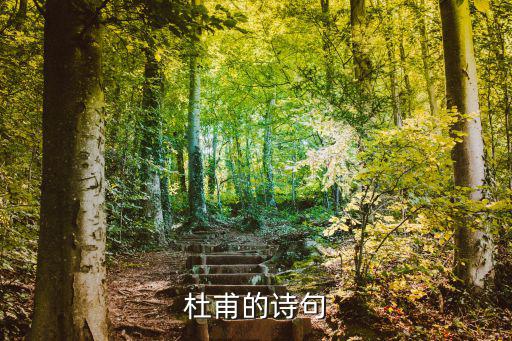 杜甫的詩句