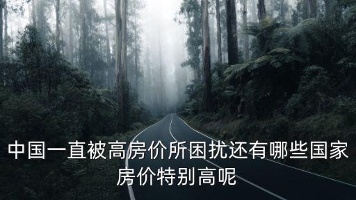 中國一直被高房價所困擾還有哪些國家房價特別高呢