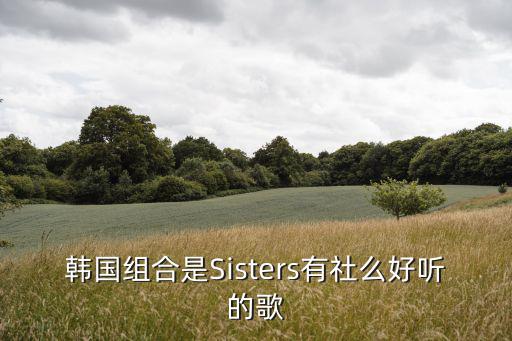 sister組合，韓國組合是Sisters有社么好聽的歌
