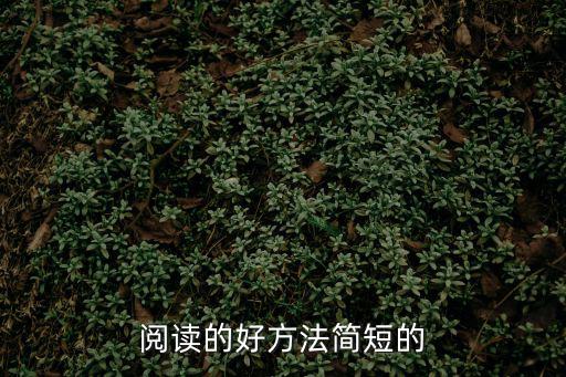 好的閱讀方法，閱讀的好方法簡短的