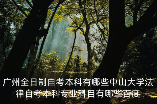 廣州全日制自考本科有哪些中山大學(xué)法律自考本科專業(yè)科目有哪些百度